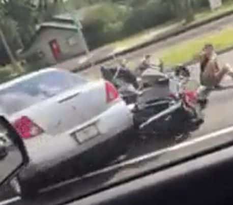 5million views in hours- Road rage video and the story behind it Road rage driver drives over motorcyclist in Florida