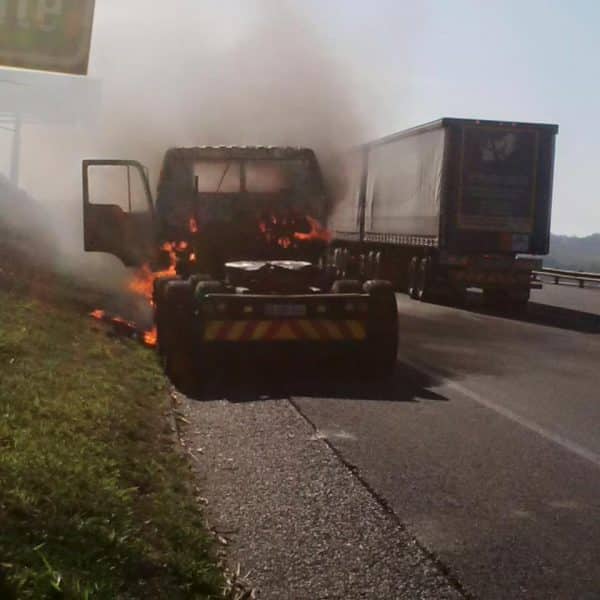 Truck catches Fire on the N2 Kwa-Mashu truck