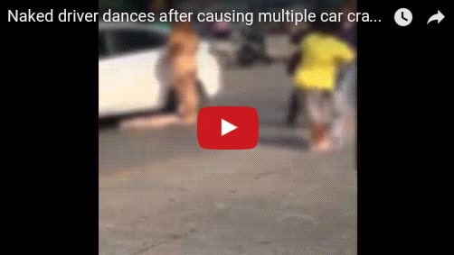 WATCH: N_aked woman causes accident and starts dancing on street IMG 201609265 042538