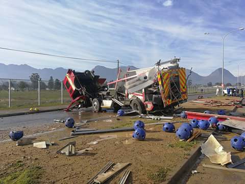 PICS: Two Killed In Paarl Fire Truck And LDV Collision FB IMG 1500698153819