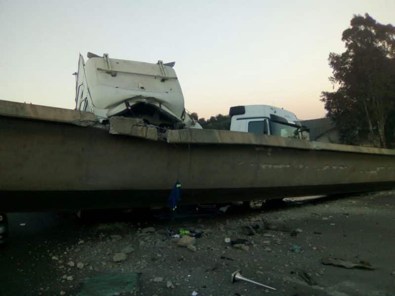 A metre more and we'd be dead: Trucker in N3 bridge collapse ordeal IMG 20170809 072303