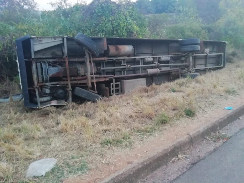 Driver investigated after bus overturns in Tzaneen, injuring 21 pupils IMG 20190820 105724