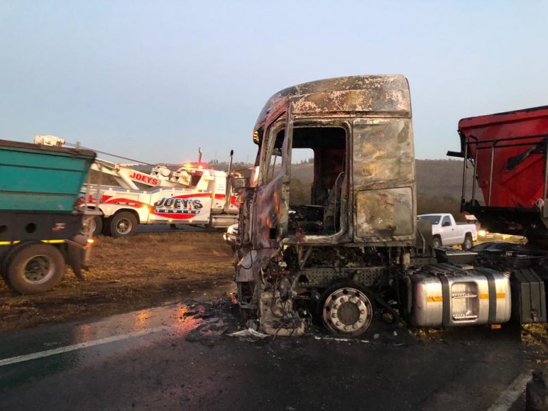 KZN transport MEC condemns burning of trucks on N3 - video IMG 20190901 WA0015