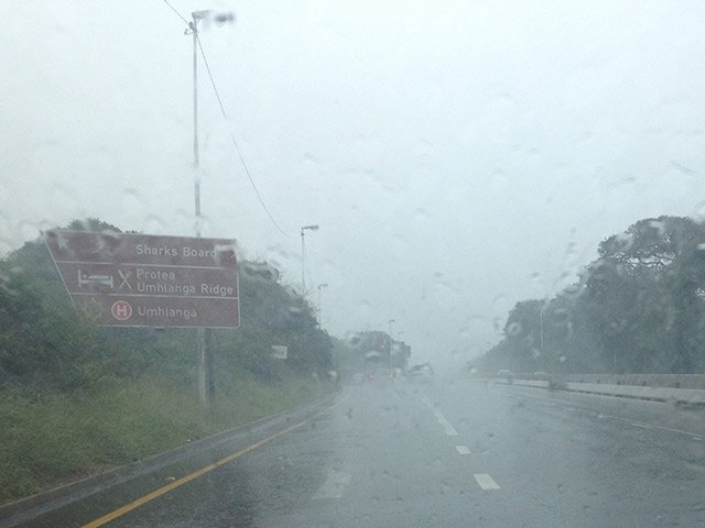 Thunderstorm warning for motorists in KZN road rain3 m4 dm.width 800