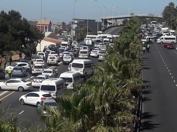 Traffic cops tow away 23 taxis for blocking N2 in Cape Town