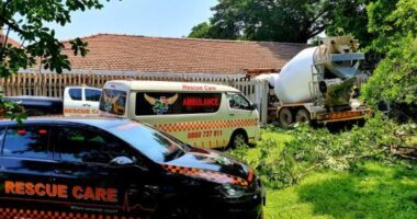 truck driver entrapped