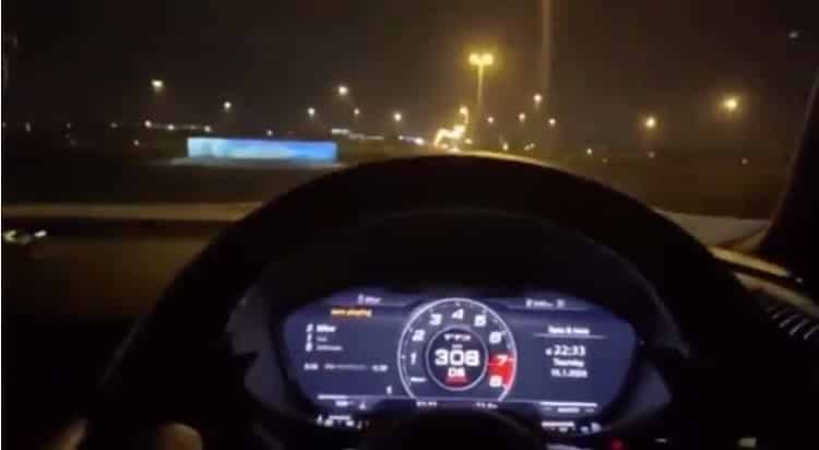 Audi driver clocks 308km/h