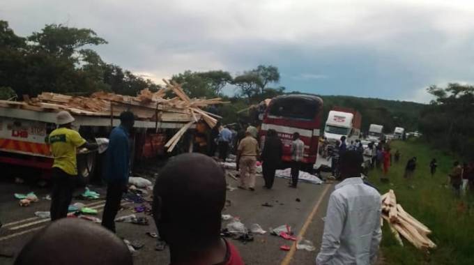 zim truck and bus accident