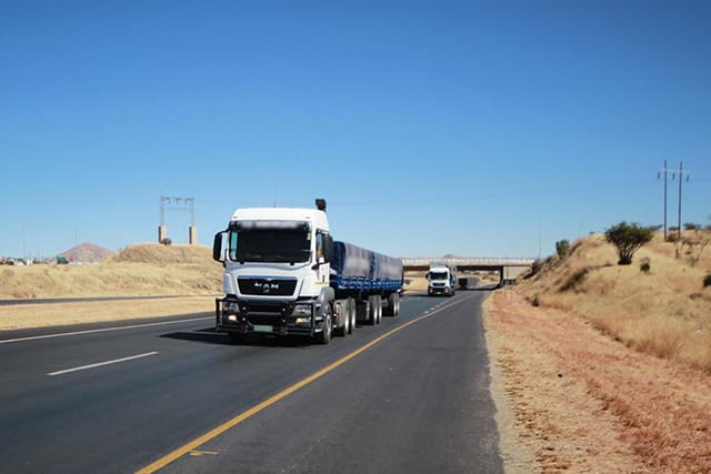 Truck drivers under quarantine namibia
