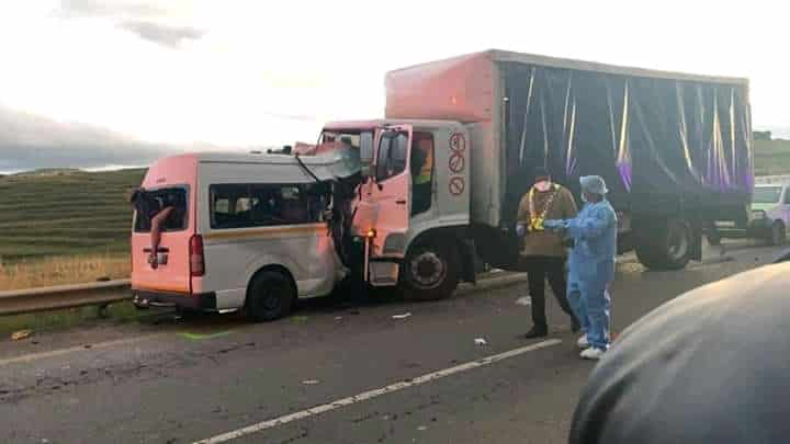 Watch: 15 now confirmed dead in Eastern Cape horror minibus taxi and truck crash IMG 20200416 WA0046