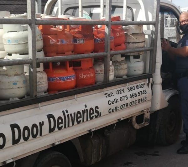 Gas and bread delivery trucks recovered after being hijacked in Cape Town gas truck