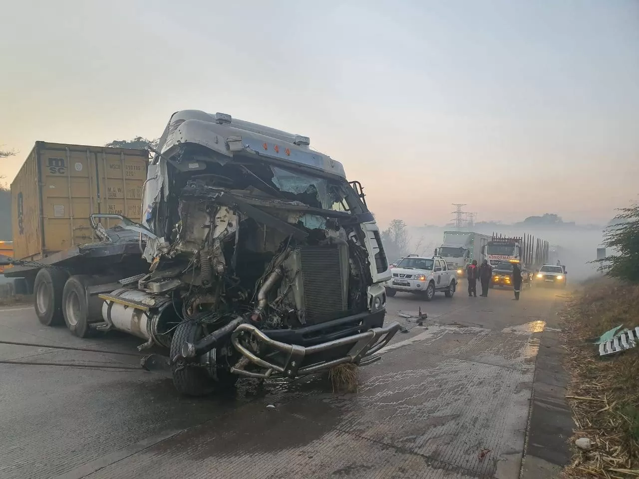 Driver dies in truck crash on N3 at Pietermatizburg IMG 20200725 WA0344