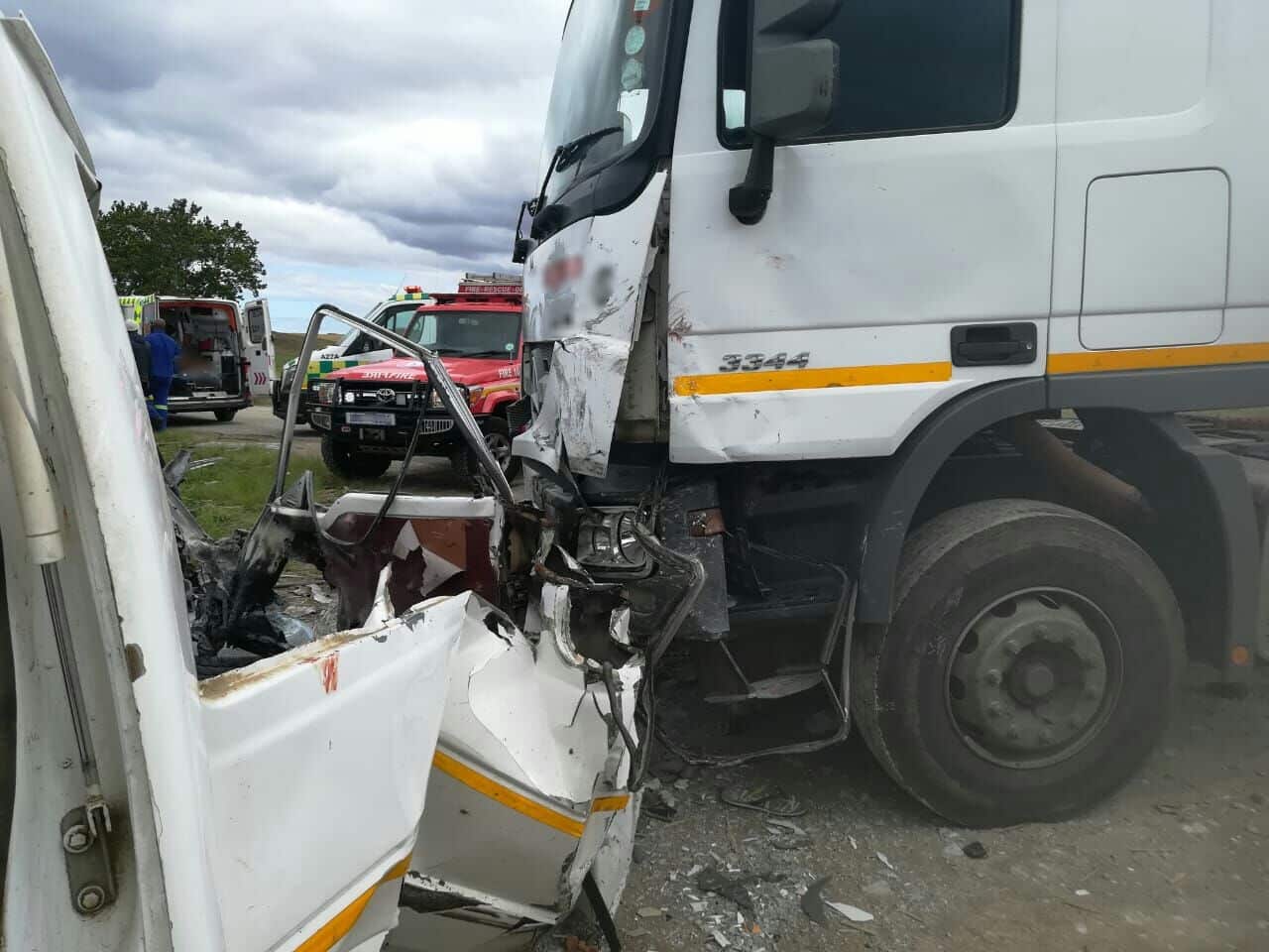 n2 truck and taxi crash