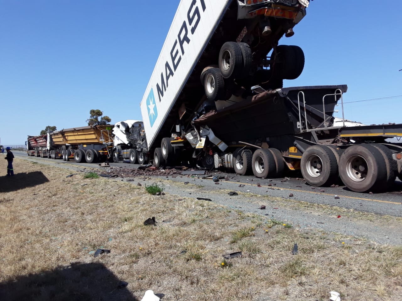 Watch: Drivers feared dead in N10 truck pile-up crash IMG 20201022 WA0207