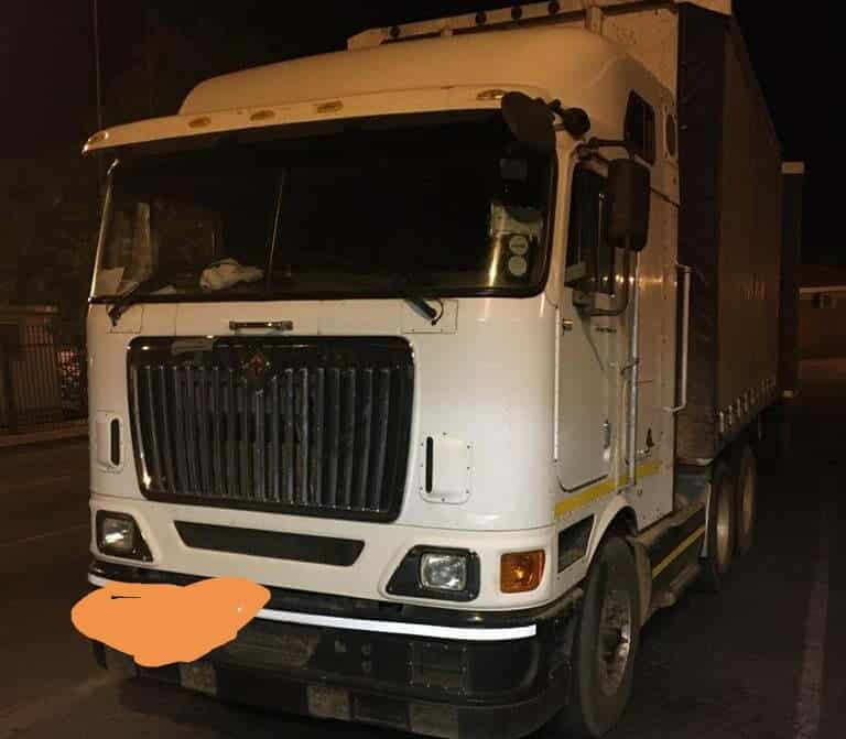 truck caught with smuggled explosives