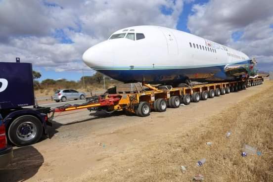 Airplane on the road almost reaching its destination in Limpopo IMG 20210609 WA0621