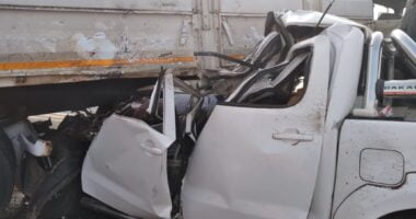 Truck and toyota hilux bakkie collision