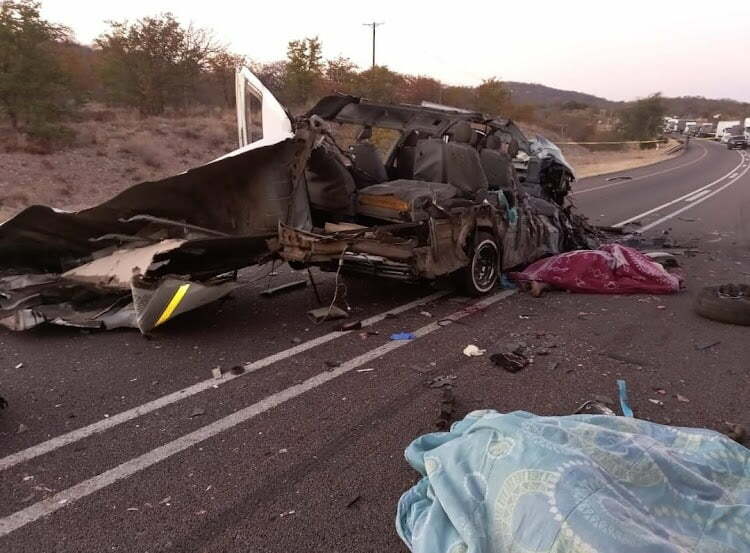 Taxi fleeing from cops, collides with bus killing four near Musina IMG 20210730 WA0275