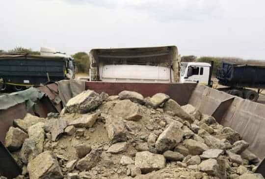 Five trucks, two excavators seized for loading stolen chrome in Sun City Illegal mining chrome sun city