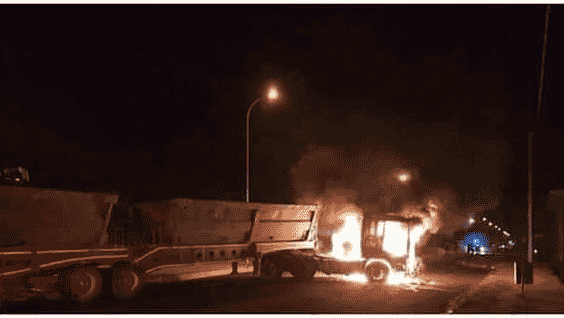 Truck, bus torched and police station targeted in Middelburg protests