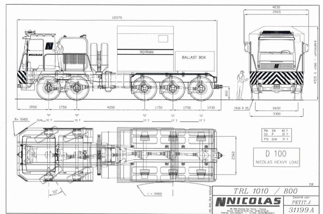 Tractomas TR1010 DR100 Technical Details at a glance