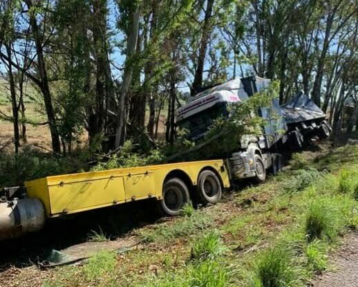 Bad Luck Strikes Twice As Broken Down Truck On Tow, Crash Together With The Tow Truck