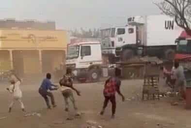 Watch: Trucks Under Rebel Attack Speed Past A Group Of Rebels In Goma, DRC