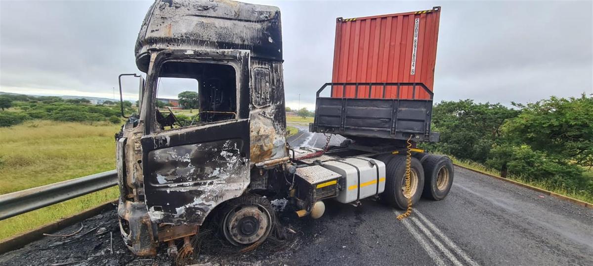 Foreign Trucker Robbed, Truck Petrol Bombed in Ladysmith