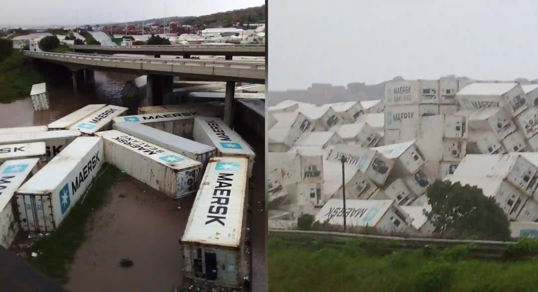 Shocking video of Grindrod Intermodal Container depot fully submerged in water