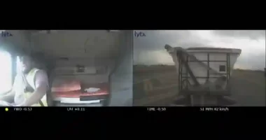 Dashcam captures trucker, busy on the phone, crash into back of another truck