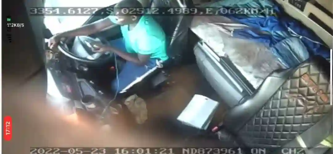 Watch: Truck driver crashes truck using a cellphone while driving