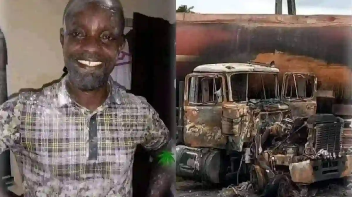 Hero trucker, Ejiro Otarigho, drives away burning fuel tanker to remove it from people