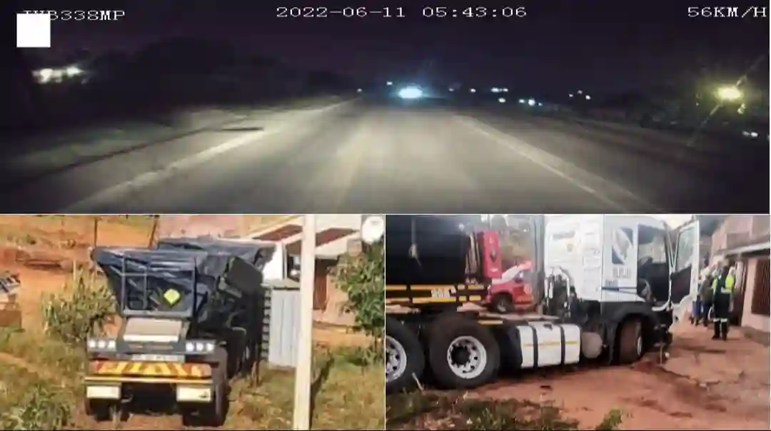Dashcam captures stone attackers hit driver leading to crash on R40 in Mpumalanga