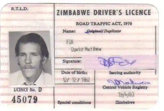 zim new driver's licence disk