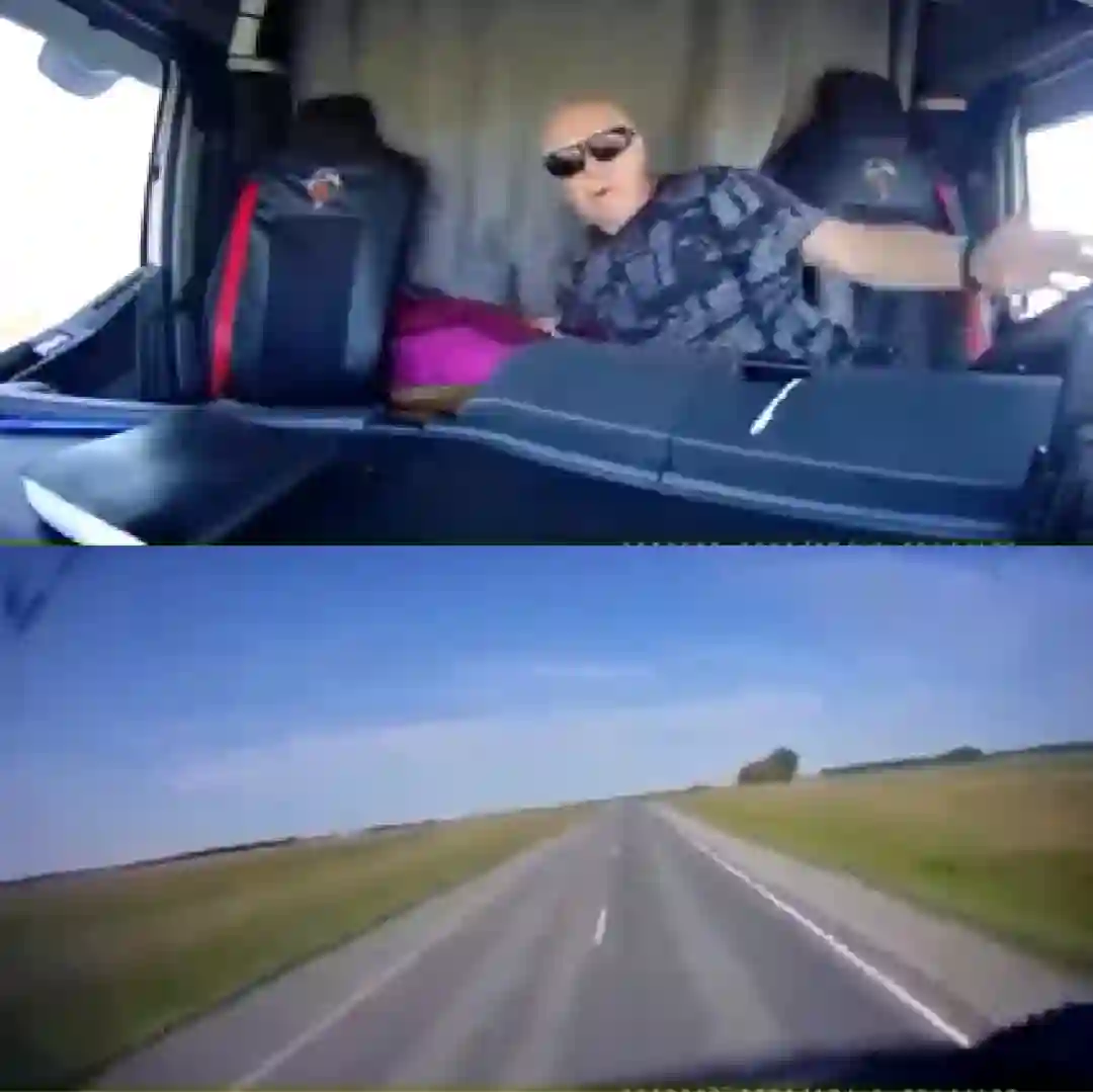 Watch: Trucker reaching for his bunk loses control and crashes