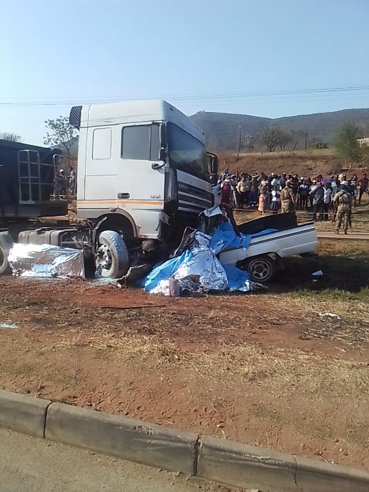 Side tipper truck collides with scholar transport van killing 10 people in Pongola