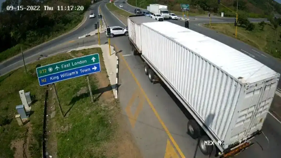 Watch: Car skips red light in front of oncoming truck ends very badly