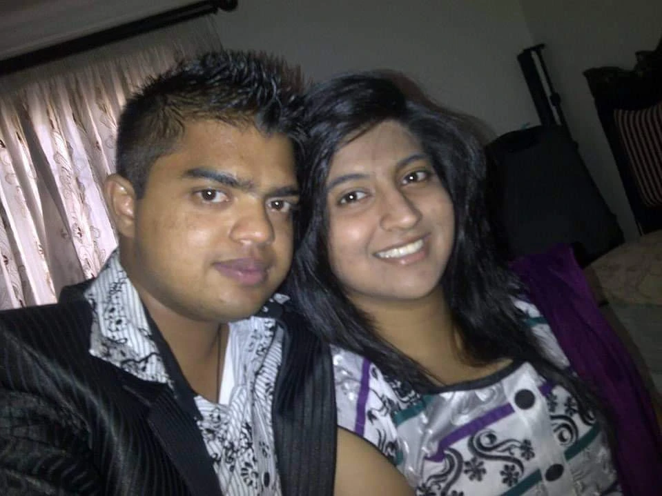 Pradhil Thakur Kooblall and his fiancée, Priyanka Nundkumar