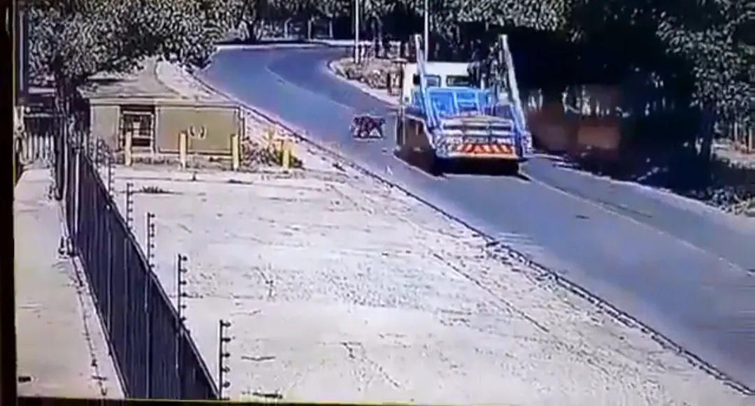 Man throws himself in front of truck