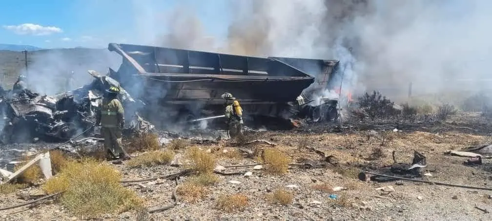 Update | Driver, passenger burned to death as two trucks collide and catch fire in Boland
