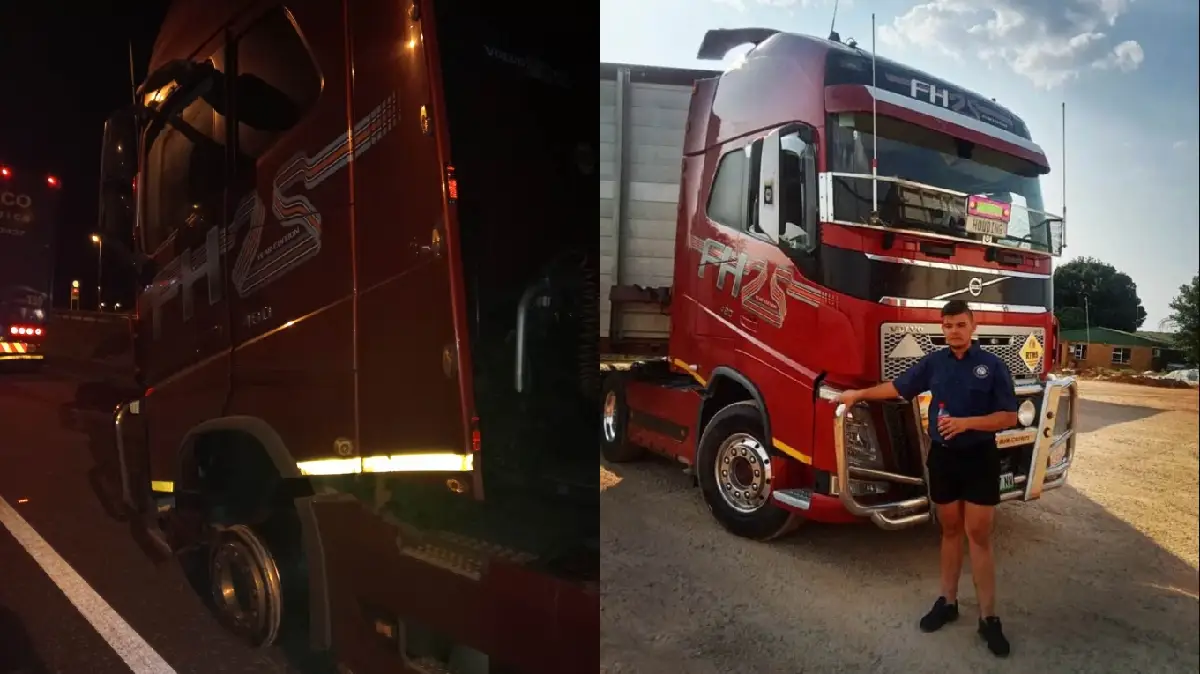 South Africa's Youngest Long-Distance Truck Driver Recounts First Experience of Front Tyre Blowout