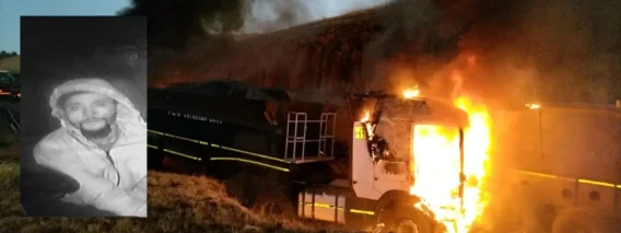 Suspect Caught on Dashcam Hijacking Truck, Setting it on Fire as Attacks on Trucks Continue