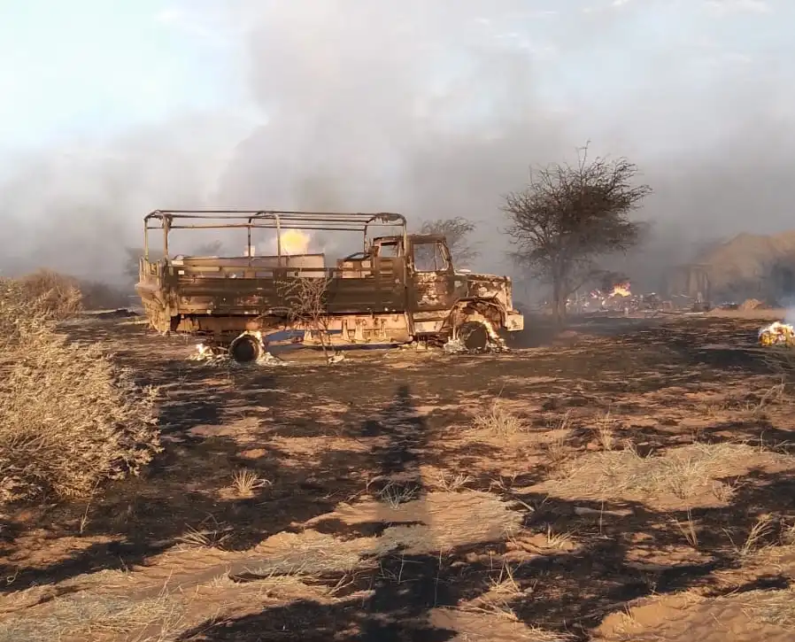 sandf vehciles destroyed at lohatla base