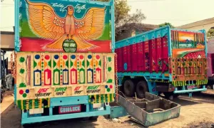 In India, trucks are art Trucks rear.html